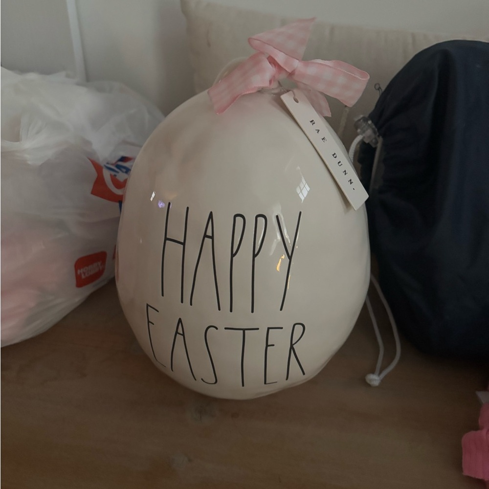 Rae Dunn Happy Easter Egg - White